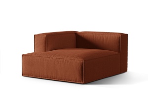 Canapea modulara maro caramiziu din textil pentru 1 persoana Nuria Left Liberty Micadoni