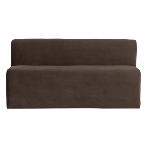 Canapea modulara maro din catifea 164 cm Mojo Bench Woood