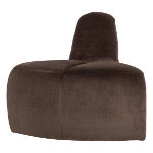 Canapea modulara maro din catifea 73 cm Mojo Corner Woood