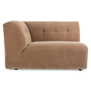 Canapea modulara maro din textil pentru 1,5 persoane Vint Left HKliving