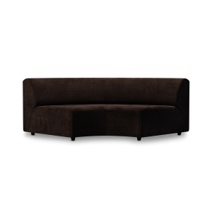 Canapea modulara maro espresso din catifea 208 cm Jax Element Round HKliving