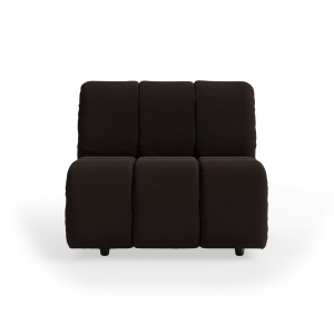 Canapea modulara maro espresso din catifea 98 cm Wave Middle HKliving