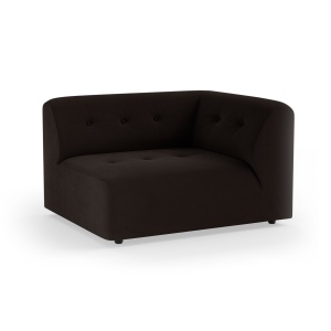 Canapea modulara maro espresso din catifea pentru 1.5 persoane Vint Right HKliving
