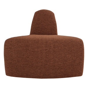 Canapea modulara maro ruginiu din textil 76 cm Mojo Boucle Corner Woood