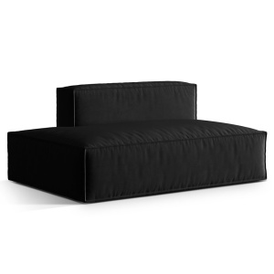 Canapea modulara neagra din catifea pentru 3 persoane Nuria Parisian Micadoni