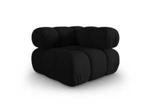 Canapea modulara neagra din textil pentru 1 persoana Bellis Corner 3D Micadoni