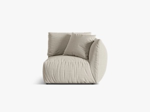 Canapea modulara nude din textil pentru 1 persoana Chris Right Micadoni