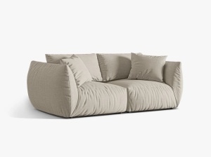 Canapea modulara nude din textil pentru 3 persoane Chris Micadoni
