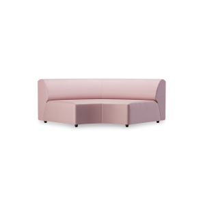 Canapea modulara roz din textil 208 cm Jax Round HKliving