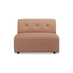Canapea modulara roz din textil 94 cm Vint Middle HKliving