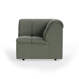 Canapea modulara verde army din bumbac 98 cm Wave Corner HKliving