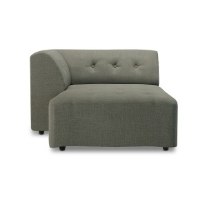 Canapea modulara verde army din textil 160 cm Vint Left HKliving