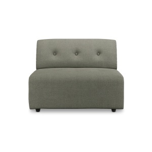 Canapea modulara verde army din textil 94 cm Vint Middle HKliving