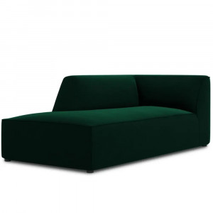 Canapea modulara verde din catifea pentru 2 persoane Ruby Two Left Micadoni