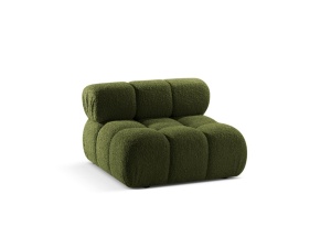 Canapea modulara verde din textil pentru 1 persoana Bellis Boucle Middle Micadoni