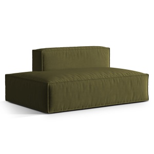 Canapea modulara verde muschi din catifea pentru 3 persoane Nuria Parisian Micadoni