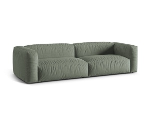 Canapea modulara verde muschi din textil pentru 4 persoane Martina Boston Micadoni