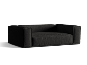 Canapea neagra din textil pentru 3 persoane Nuria Structural Micadoni