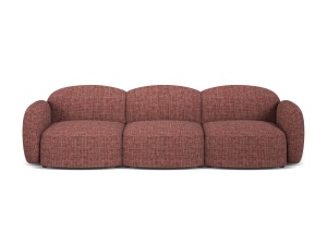 Canapea rosie din textil pentru 3 persoane Blair Baltimore Micadoni