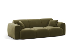Canapea verde deschis din catifea pentru 3 persoane Molino Casfor Micadoni