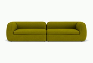 Canapea verde muschi din textil pentru 3 persoane Bowie Kvadrat Moss - 956 FEST