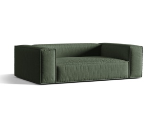 Canapea verde muschi din textil pentru 3 persoane Nuria Structural Micadoni
