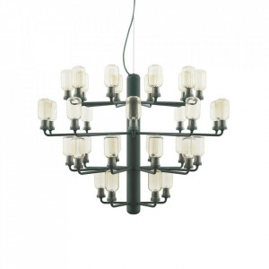 Candelabru verde/auriu din sticla si marmura cu 35 de becuri Amp Large Normann Copenhagen