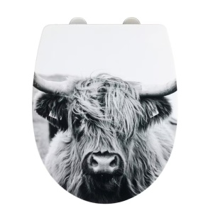 Capac pentru toaleta alb/gri din plastic Yak Wenko