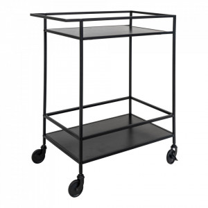 Carucior negru din metal Vita House Nordic