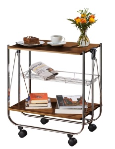 Carucior pliabil maro/argintiu din metal Deluxe Walnut Wenko