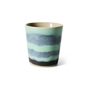 Ceasca albastra din ceramica 230 ml 70s ceramics River HKliving