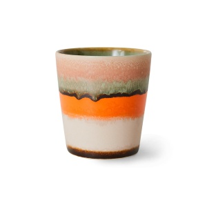 Ceasca multicolora din ceramica 230 ml 70s Burst HKliving