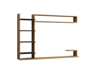 Comoda TV de perete maro/gri antracit 180 cm Noble The Home Collection