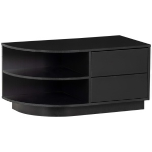 Comoda TV neagra din lemn 78 cm Finca Left Woood