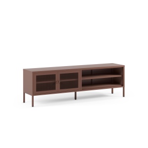 Comoda TV rosu burgund din metal 160 cm Fayna The Home Collection