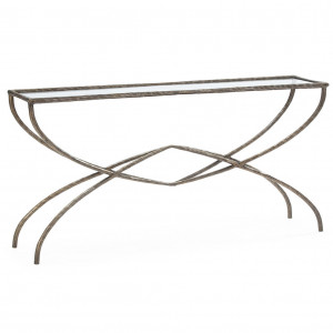 Consola auriu antichizat din metal 156 cm Hayme Thai Natura