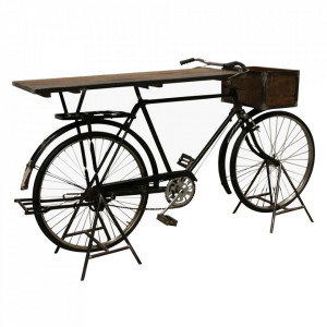 Consola maro din lemn si metal 190 cm Bicycle Raw Materials
