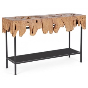 Consola negru/maro din lemn 120 cm Grenada Bizzotto
