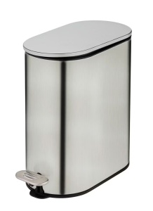 Cos de gunoi argintiu din metal 5 L Collungo Satin Wenko