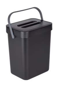 Cos de gunoi pentru usa gri/negru din fibre sintetice 5 L Tago Wenko