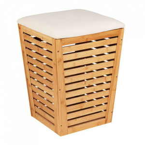Cos de rufe maro din bambus 55 L Bambusa Ale Wenko