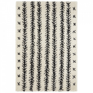 Covor crem/negru din polipropilena Soft Lines The Home Collection (diverse dimensiuni)