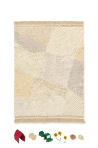 Covor de joaca cu 7 accesorii multicolor din bumbac 120x170 cm Farm Fields Lorena Canals