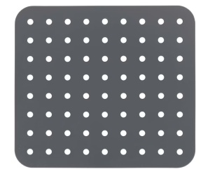 Covor de protectie pentru chiuveta gri din plastic Crystal Wenko