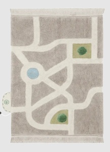 Covor din fibre naturale gri pentru copii 120x170 cm Eco-City Lorena Canals