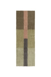 Covor din fibre naturale verde/roz 80x230 cm Chroma Lorena Canals