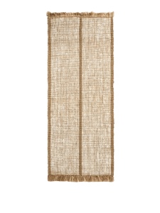 Covor maro/alb antic din fibre naturale 80x200 cm Athens Ferm Living