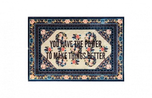 Covor multicolor din fibre sintetice 120x180 cm Burnt Carpet You have the power Seletti
