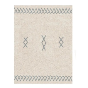 Covor pentru copii crem/albastru din bumbac 170x240 cm Atlas Lorena Canals