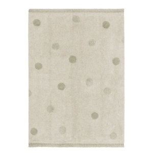 Covor pentru copii crem/oliv din bumbac 120x160 cm Hippy Dots Lorena Canals
